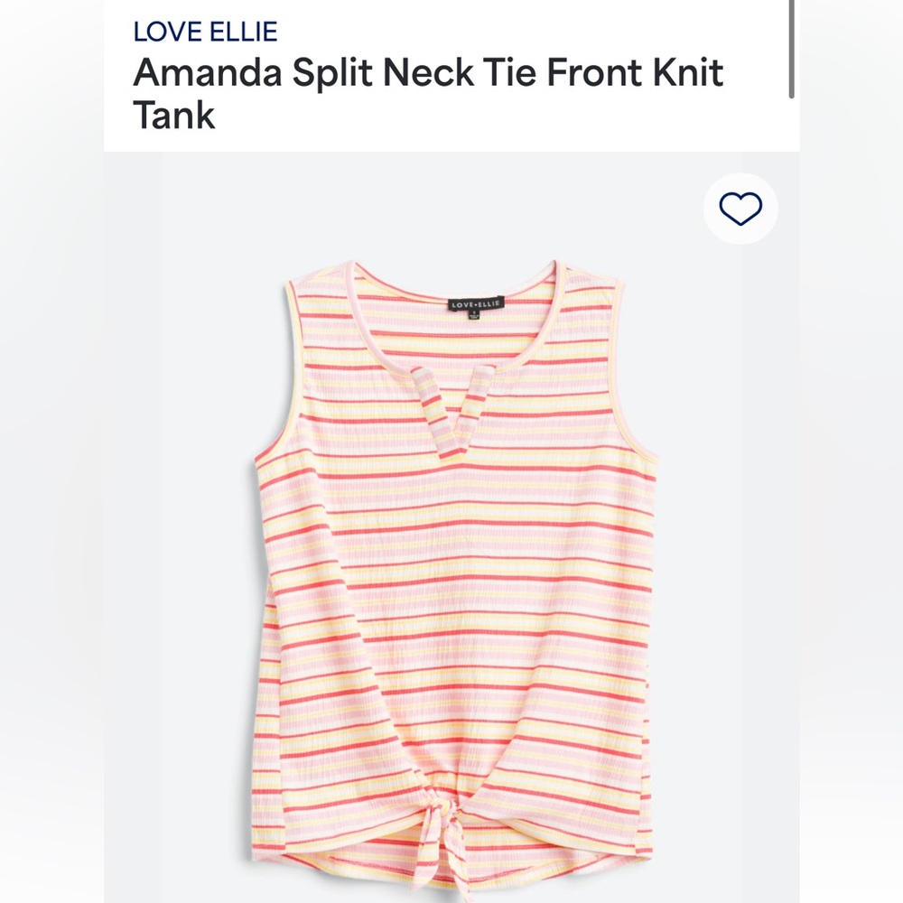 Love Ellie Multicolored Striped Tank XL